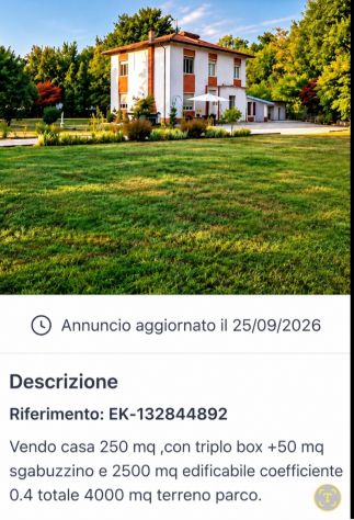 Villa con 4000mq di parco edificabile