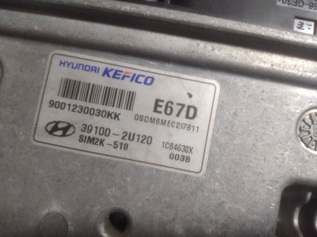 Centralina Motore Kefico 39100-2U120 391002U120 SIM2K-510 E67D HYUNDAI Diesel K - Foto 8