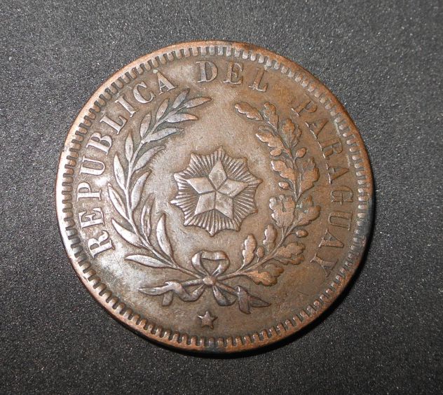 Paraguay 2 centesimos, 1870. - Foto 2