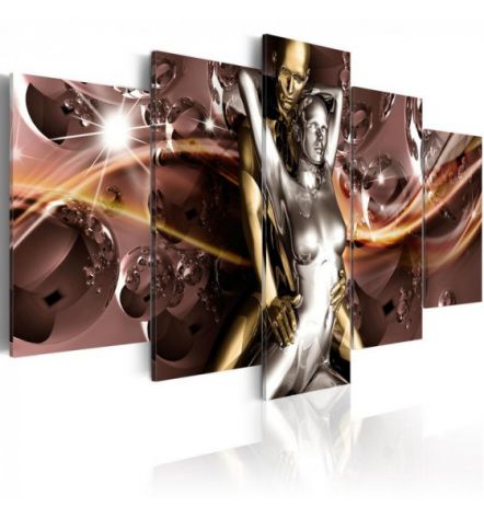Quadro Innamorati Dorati 100x50 E 200x100 ARREDALACASA