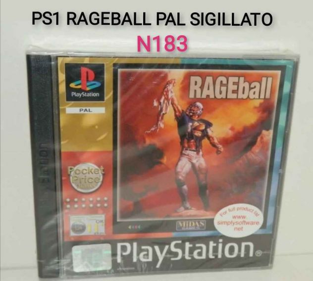 PS1 RAGEBALL PAL RARO SIGILLATO