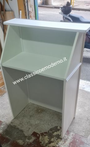 Bancone reception laccato pantografato bianco con spedizione - Foto 2