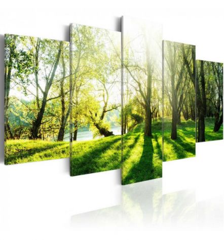 Quadro Foresta Magica - Verde - 100x50 E 200x100 - ARREDALACASA