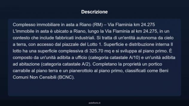 Immobile in asta di 325 m² in vendita a Riano - Foto 4