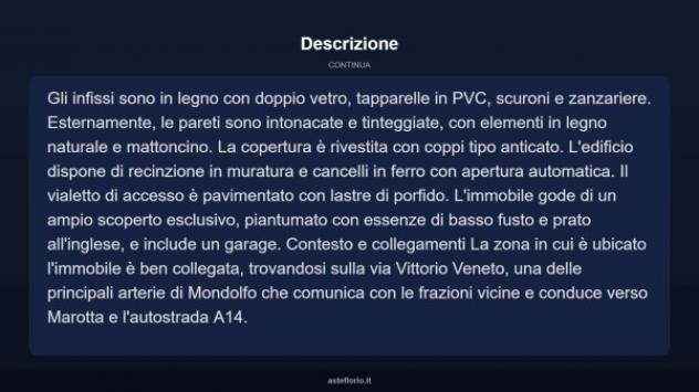 Immobile in asta di 228 m² con più di 5 locali e box auto in vendita a Mondolfo - Foto 15