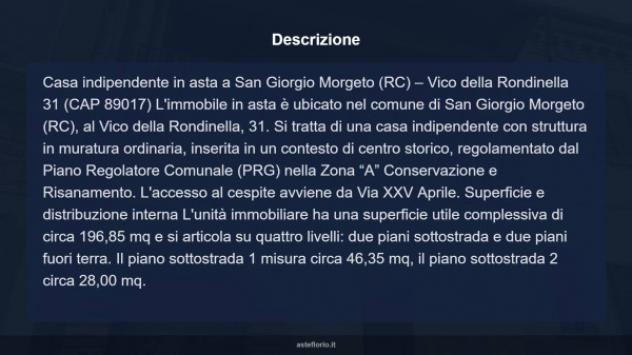 Immobile in asta di 196 m² in vendita a San Giorgio Morgeto - Foto 11