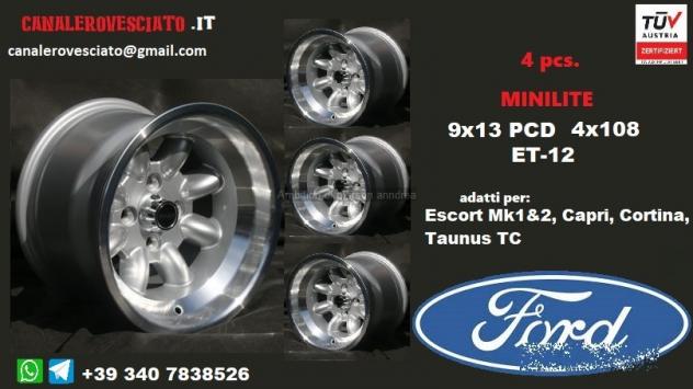 Minilite 9x 13 4x108 et-12 ford