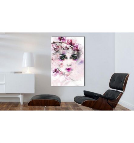 Quadro Donna Con I Fiori Rosa - ARREDALACASA - Foto 2