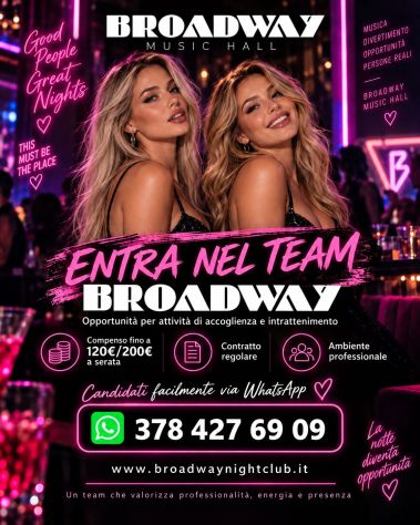 Cercasi ragazza immagine/hostes per Night Club