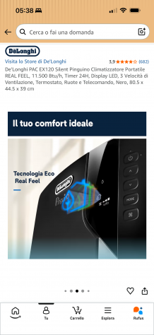 Climatizzatore Portatile De’Longhi Pinguino PAC EX120 Silent 12.000 BTU - Foto 4