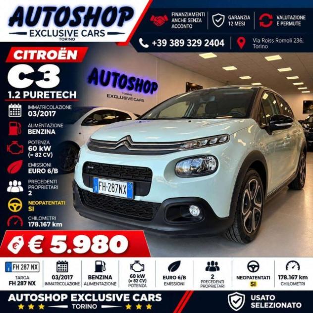 CITROEN C3 C3 III 1.2 puretech Feel 82cv neopatentati rif. 24237133