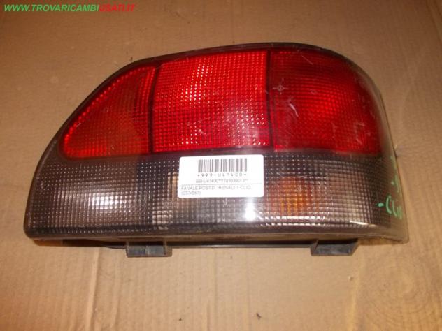 FANALE POST.D. RENAULT CLIO (C57/B57)  Parti elettriche  Fanaleria  Fanali  Fanale post. sx. RENAULT - CLIO I - 01-04-1994 - 01-03-1996, RENAULT - CLI