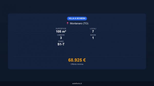 Immobile in asta di 105 m² con più di 5 locali e box auto in vendita a Montanaro - Foto 16