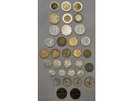 Lotto monete d'epoca Lire gettoni e valuta estera