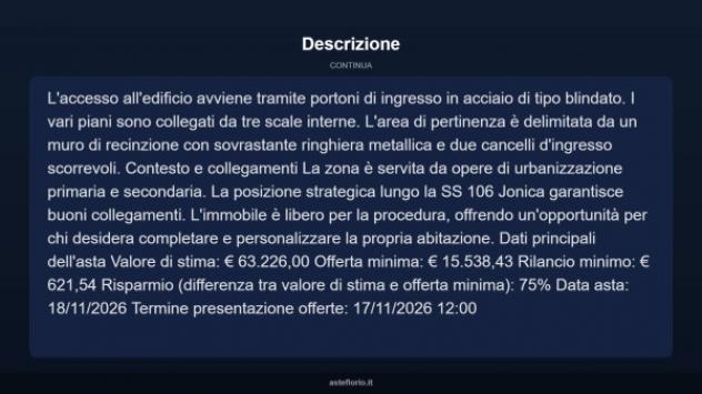 Immobile in asta di 146 m² in vendita a Roccella Ionica - Foto 13