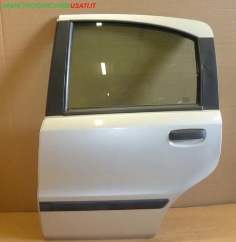 PORTA POST.S. ARGENTO C/ALZ. MAN. FIAT PANDA (169-2Q/3U/0X)  Carrozzeria  Lamierati esterni  Porte  Porta post. sx. FIAT - PANDA - 01-09-2003 - 01-12-