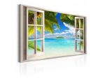 Quadro Finestra Sul Mare Cm.90x60 E 120x80 ARREDALACASA