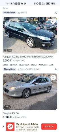 Peugeot 407 sw anno 2007