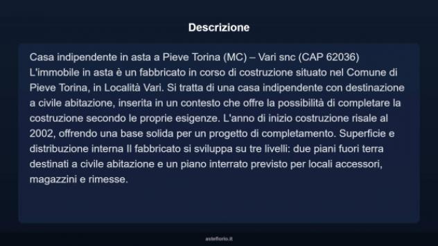Immobile in asta di 150 m² in vendita a Pieve Torina - Foto 3