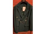 Giacca blazer da donna verde bottoni dorati doppiopetto giacca all-match tg XXL