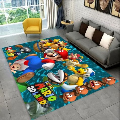 TAPPETO SUPER MARIO VIDEOGIOCO VINTAGE VIDEOGAME CARPET - Foto 3