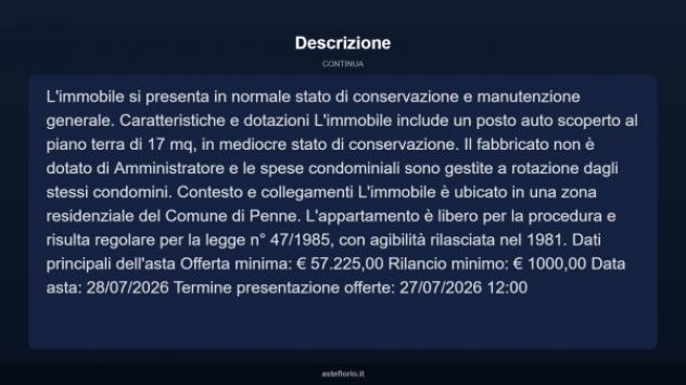 Immobile in asta di 61 m² in vendita a Penne - Foto 11