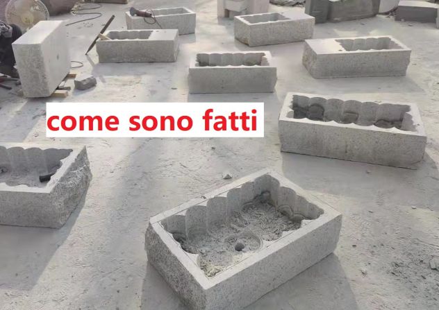 Lavello lavandino per cucina in pietra granito grigio 80cm 3 - Foto 8