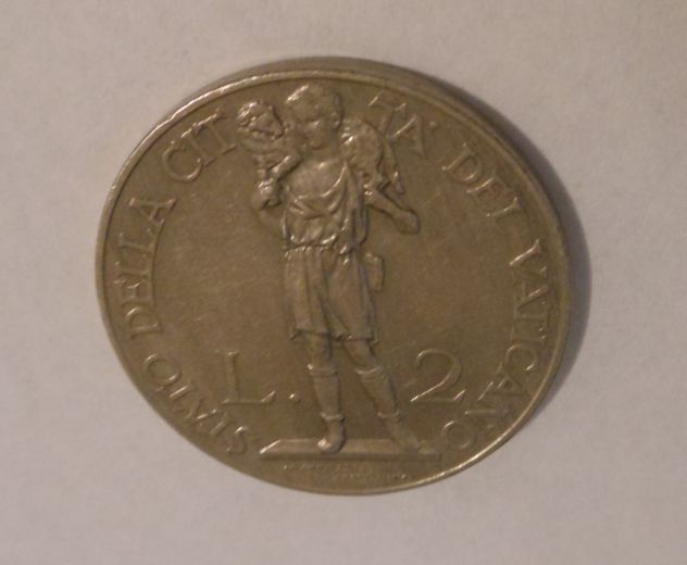 Vaticano, Pio XI (1929-1938): 2 lire 1934-XIII, SPL. - Foto 6