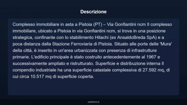 Immobile in asta di 27592 m² in vendita a Pistoia - Foto 5