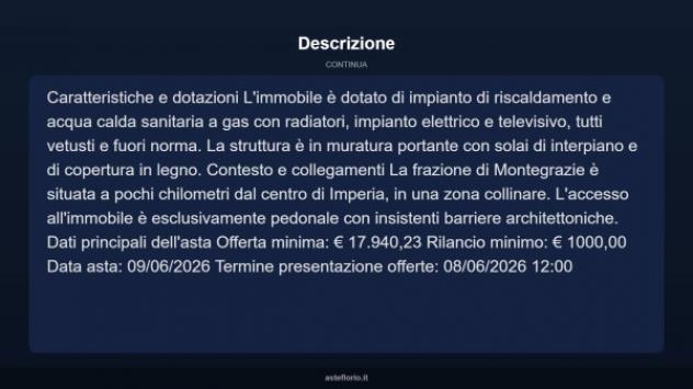 Immobile in asta di 165 m² con più di 5 locali e box auto in vendita a Imperia - Foto 4