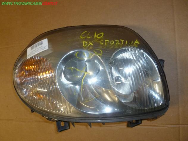 PROIETTORE D.(VALEO) CON LENTE DOPPIA P. RENAULT CLIO (C65/B65)  Parti elettriche  Fanaleria  Proiettori  Proiettore ant. RENAULT - CLIO II - 01-04-19