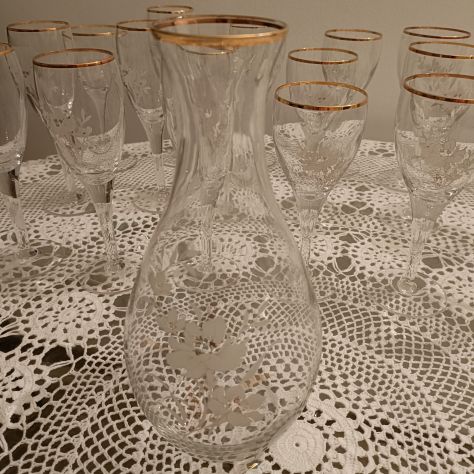 Set bicchieri in cristallo