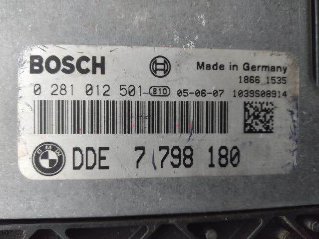 CENTRALINA MOTORE BOSCH 0281012501 BMW E90 E91 163CV MOTORE 20 4D4 ECU BMW Seri - Foto 5