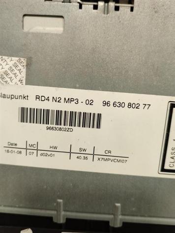 AUTORADIO CITROEN C5 Berlina 3° Serie 9663080277 96630802ZD RHR (08) - Foto 5