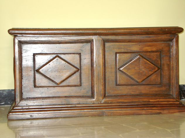 Cassapanca antica provenzale rovere massello doppie bugne.Restaurata.