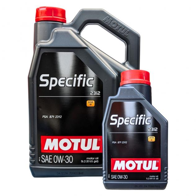 6 Litri MOTUL SPECIFIC 2312 0W30 Olio motore sintetico per motori PSA