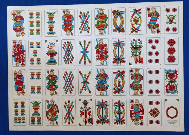 Foglio carte napoletane