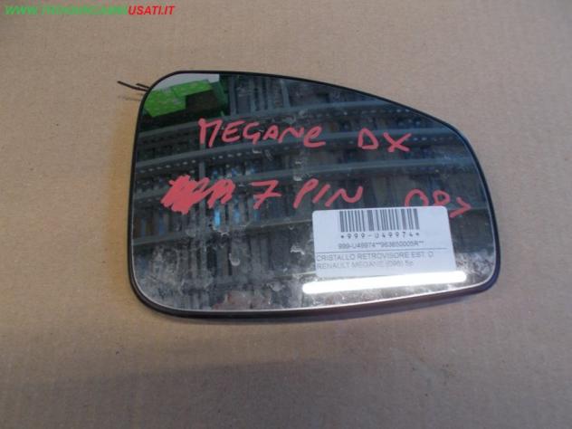 CRISTALLO RETROVISORE EST. D. RENAULT MEGANE (B95) 5p   RENAULT - MEGANE 5p - 01-02-2014 - 01-12-2015, RENAULT - ME