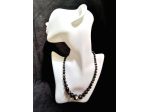 ANTICA RARA COLLANA SCALARE IN MADREPERLA GRIGIA CHIUSURA ARGENTO EPOCA 1900.