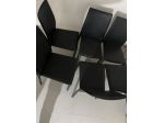 Sedie in pelle nera 6 pezzi