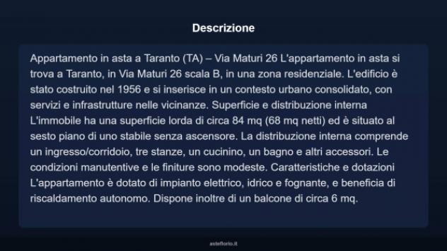 Immobile in asta di 84 m² in vendita a Taranto - Foto 3