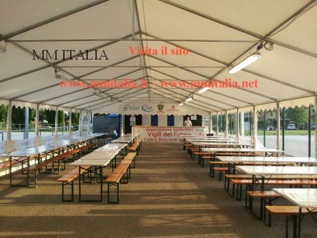 Tendoni per eventi esterni professionali  5 x 10 x 2,6 mt. pvc  Ignif. a Chieti - Foto 8