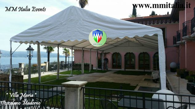 Tendoni Per Feste in Giardino Bar, Ristoranti, Proloco 6 x 10 x 2,6 Pvc Ignifugo - Foto 2