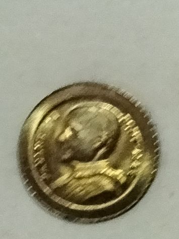 Quadretto vintage effigie Paolo VI monetina oro 8 ka - Foto 4