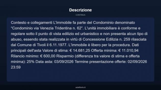 Immobile in asta di 26 m² in vendita a Tivoli - Foto 5