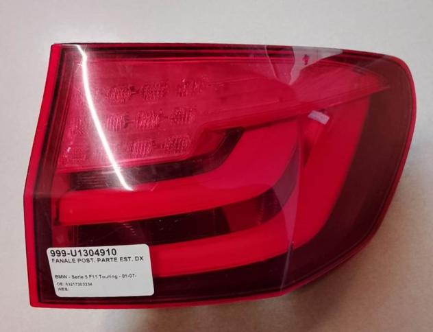 FANALE POST. PARTE EST. DX - LED 999-U1304910 Parti elettriche  Fanaleria  Fanali  Fanale post. dx. BMW - Serie 5 F11 Touring - 01-07-2010 - 01-06-201