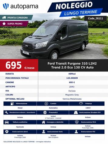 Ford Transit Ford Transit 310L2H2 Trend 2.0 130 CV Auto