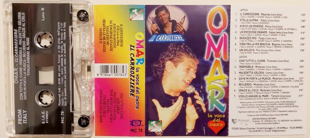 Rara Mc Musicassetta Omar La Voce Del Cuore Il Carrozziere Italy liscio folk - Foto 4