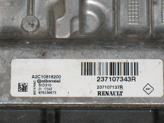 237107343R ECU RENAULT MEGANE CADJAR 1.5 SID310 237107137R A2C10818200 - Foto 2