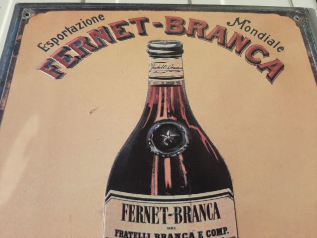 INSEGNA FERNET BRANCA MILANO TARGA IN RILIEVO - Foto 5